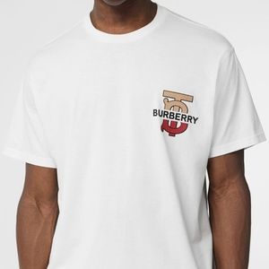 Burberry Monogram Motif Cotton Oversized Tee White
